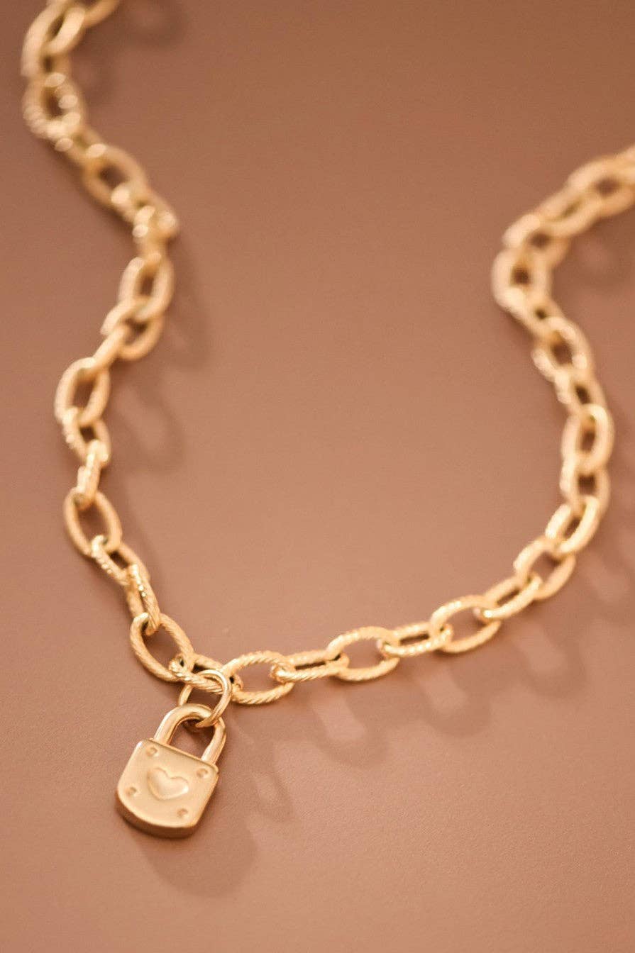 18K Gold Plated Waterproof Stainless Steel Chain Necklace - 7918
