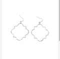 Hammered textured open 1.5” geometric earrings