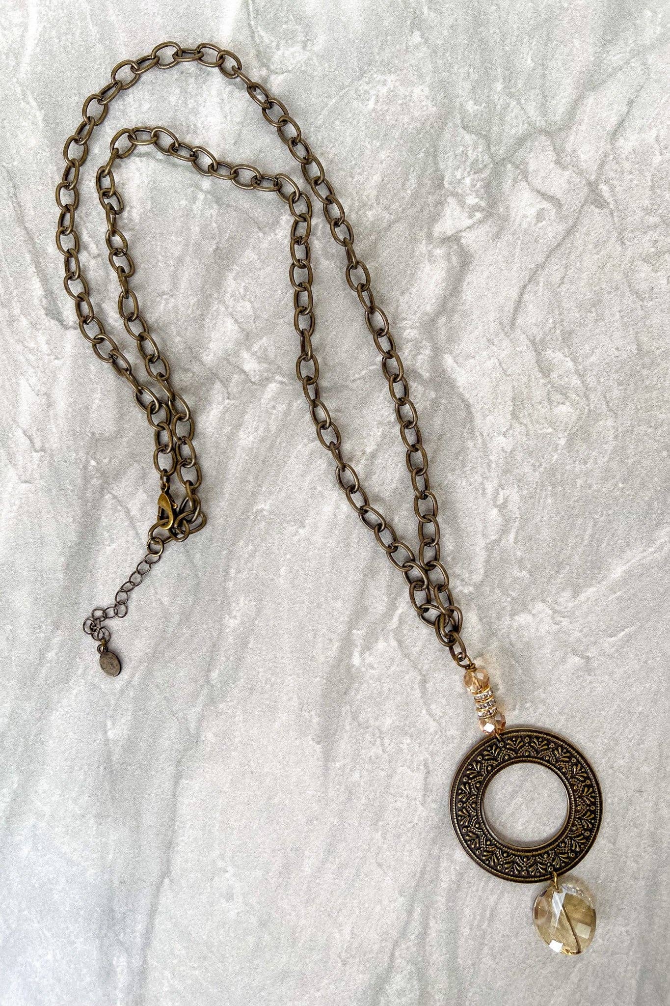She Believed Necklace in Crystal