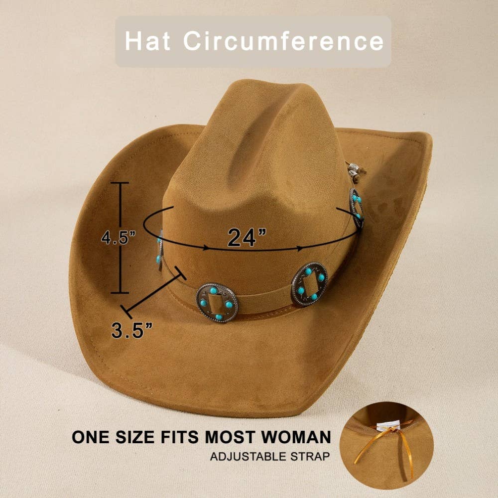 Western Concho Band Cowboy Hat