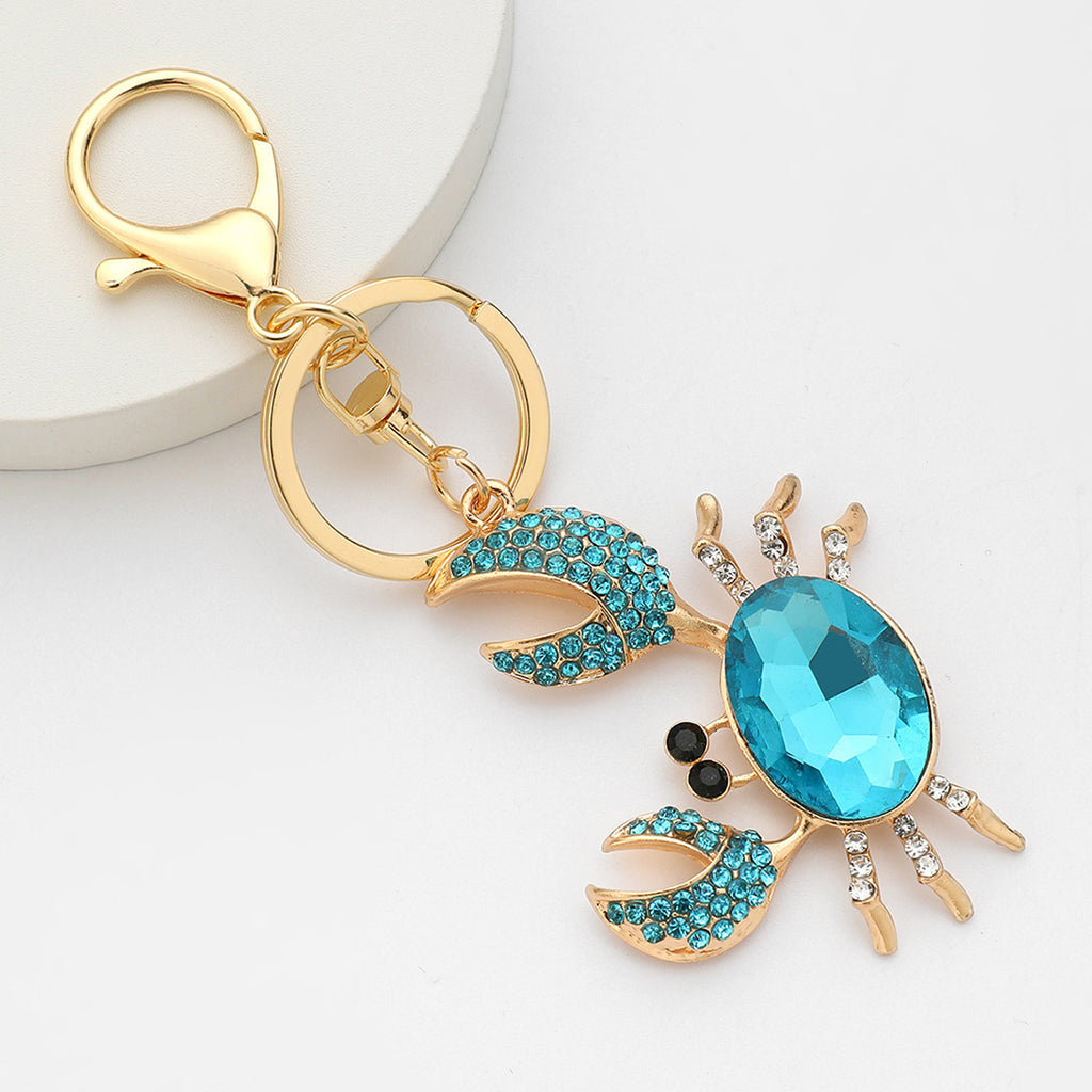 Pink Gem Crab Keychain