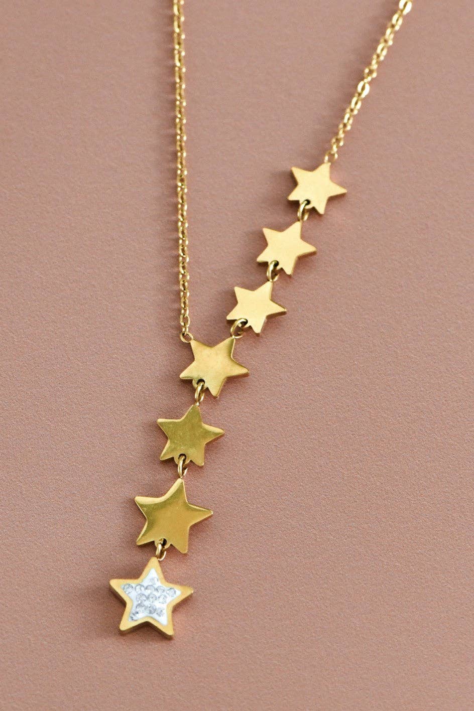 18K Gold Plated Waterproof Stainless Steel Chain Necklace - 6861