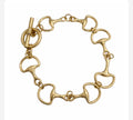 Brushed Gold Horse Bit Bracelet