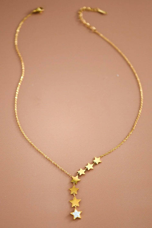 18K Gold Plated Waterproof Stainless Steel Chain Necklace - 6861