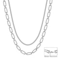 Water Resistant Beaded Silver Open Chain Multi Way 16"-18" Necklace