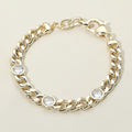 Gold Luxe Chain Bracelet with CZ Accents