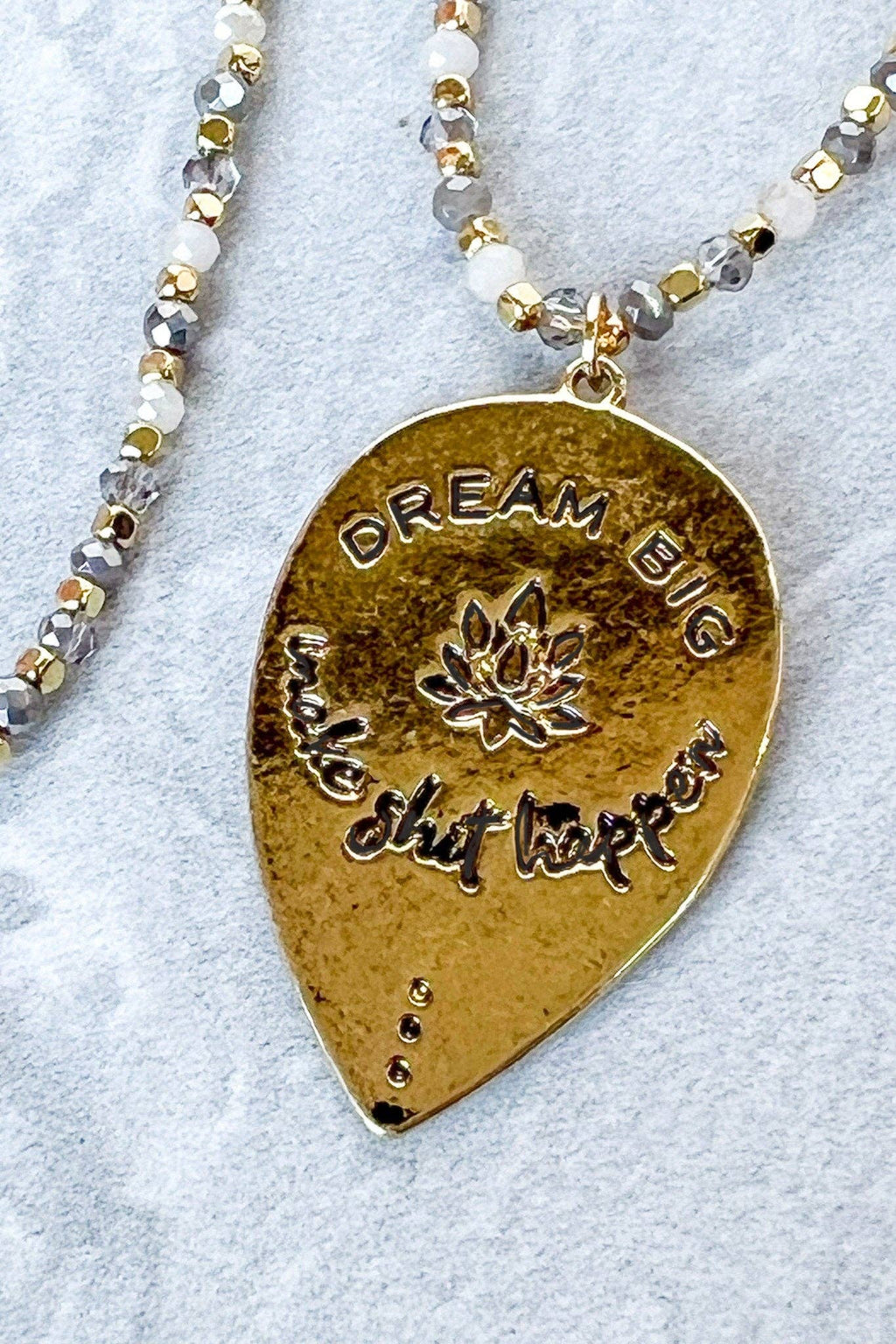 Dream Big Necklace in Gold