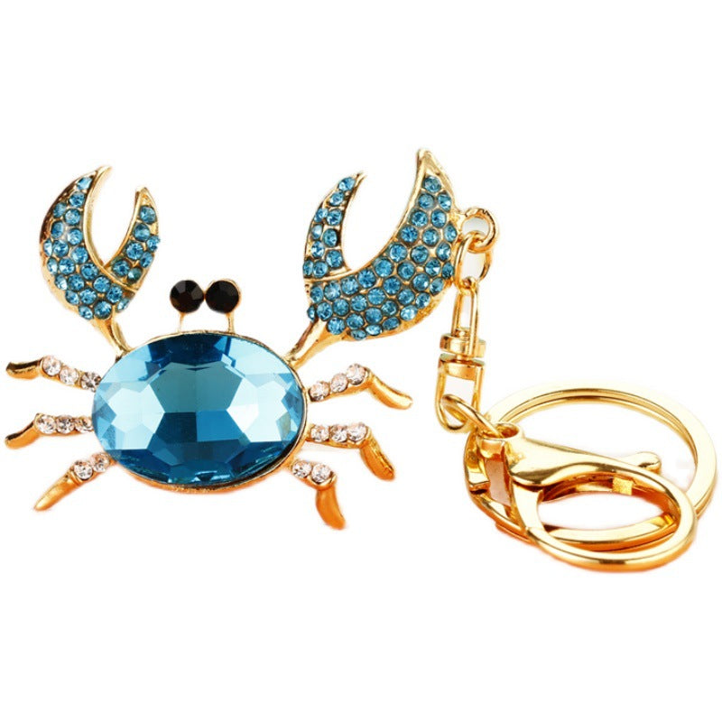 Pink Gem Crab Keychain