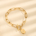 Gold Toggle Tag Bracelet