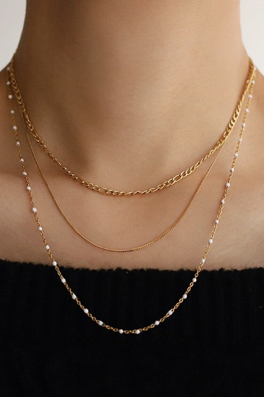 Layered Luxe 18K Gold Dipped Necklace – Waterproof, Tarnish-Resistant & Effortlessly Chic