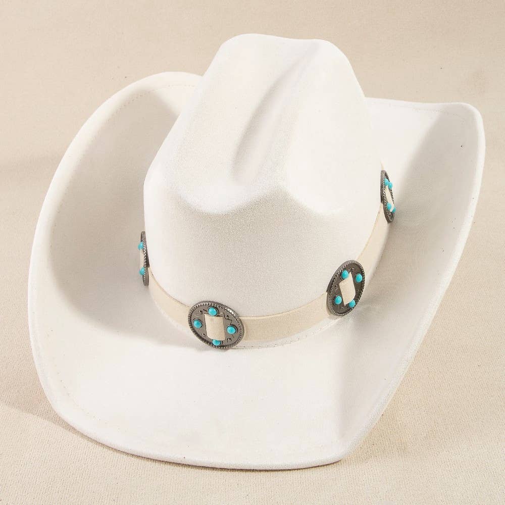 Western Concho Band Cowboy Hat