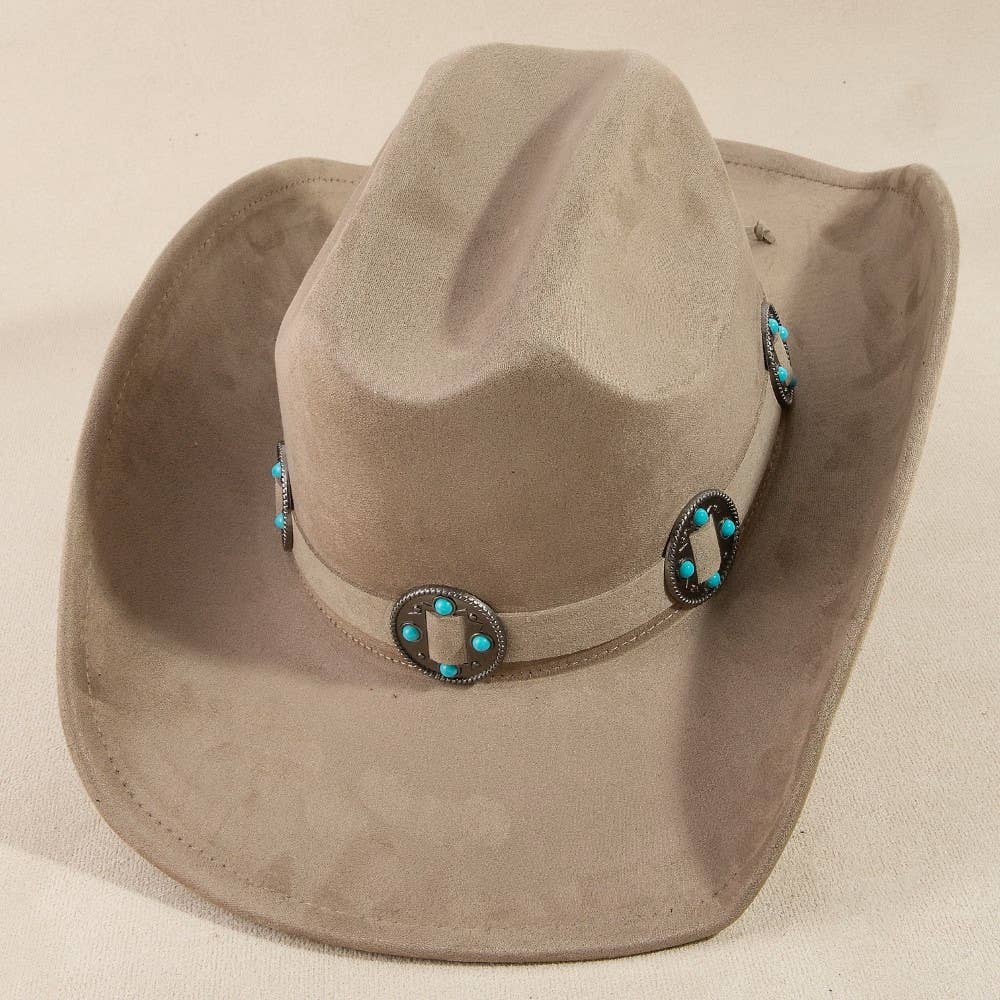 Western Concho Band Cowboy Hat