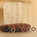18″ Gold Pavé Open Circle Necklace