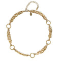 Gold Knotted Chain with Open Circles 16"-18" Necklace