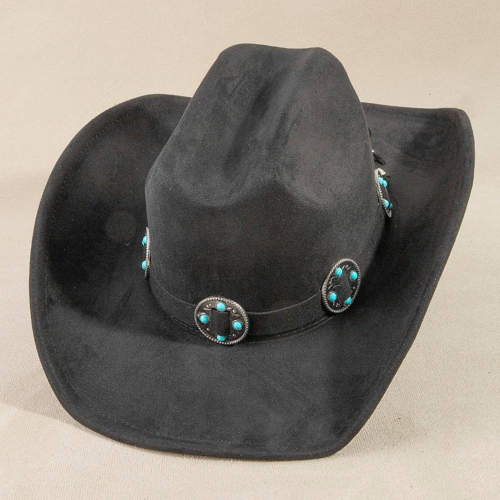 Western Concho Band Cowboy Hat