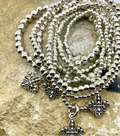 Fleur-de-Lis Beaded Bracelet Stack
