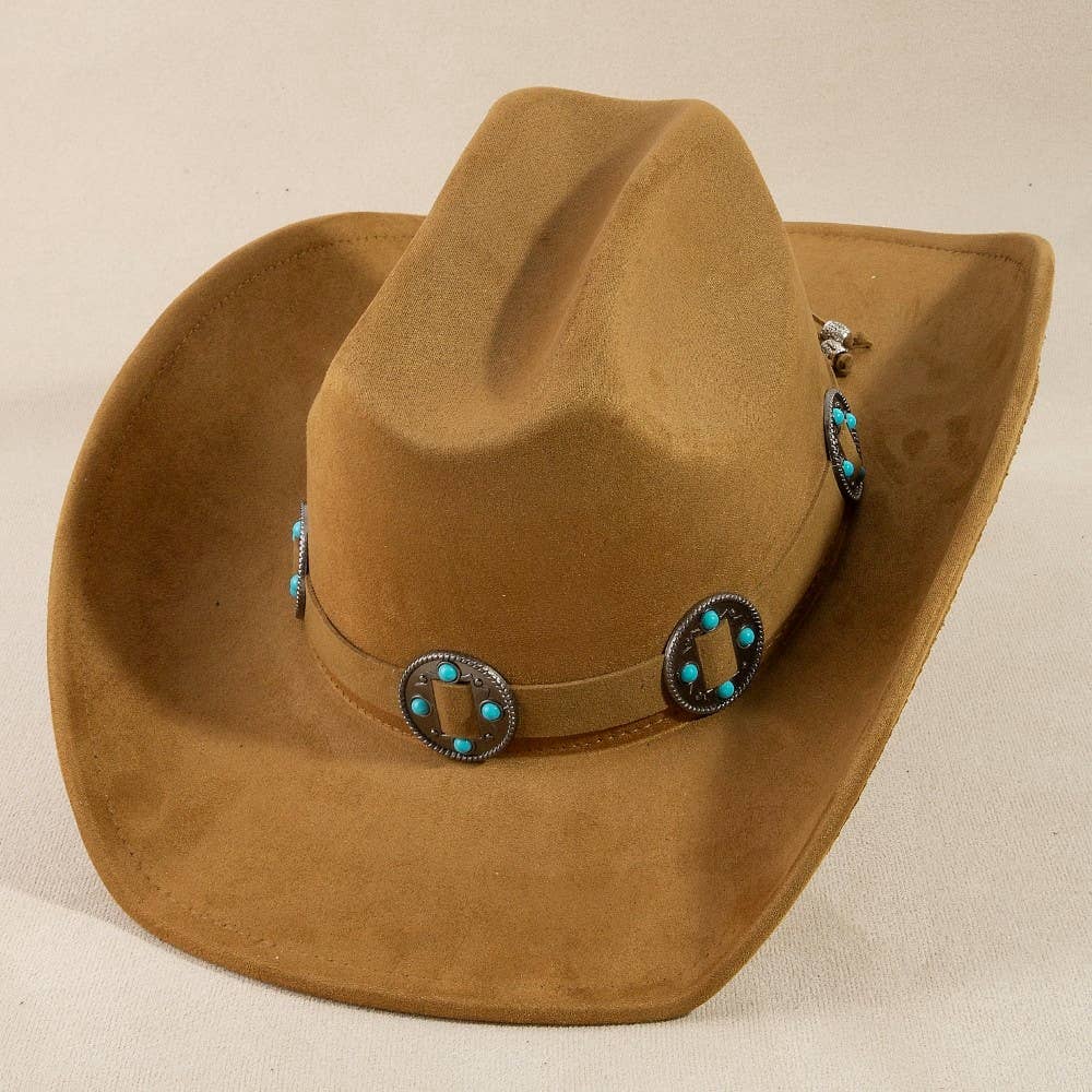Western Concho Band Cowboy Hat