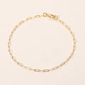 18K Gold Filled Paperclip Chain Anklet
