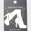 Stainless Steel Double Layered Chain Anklet