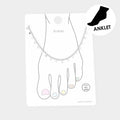 White Gold Dipped Tiny Metal Disc Station Anklet