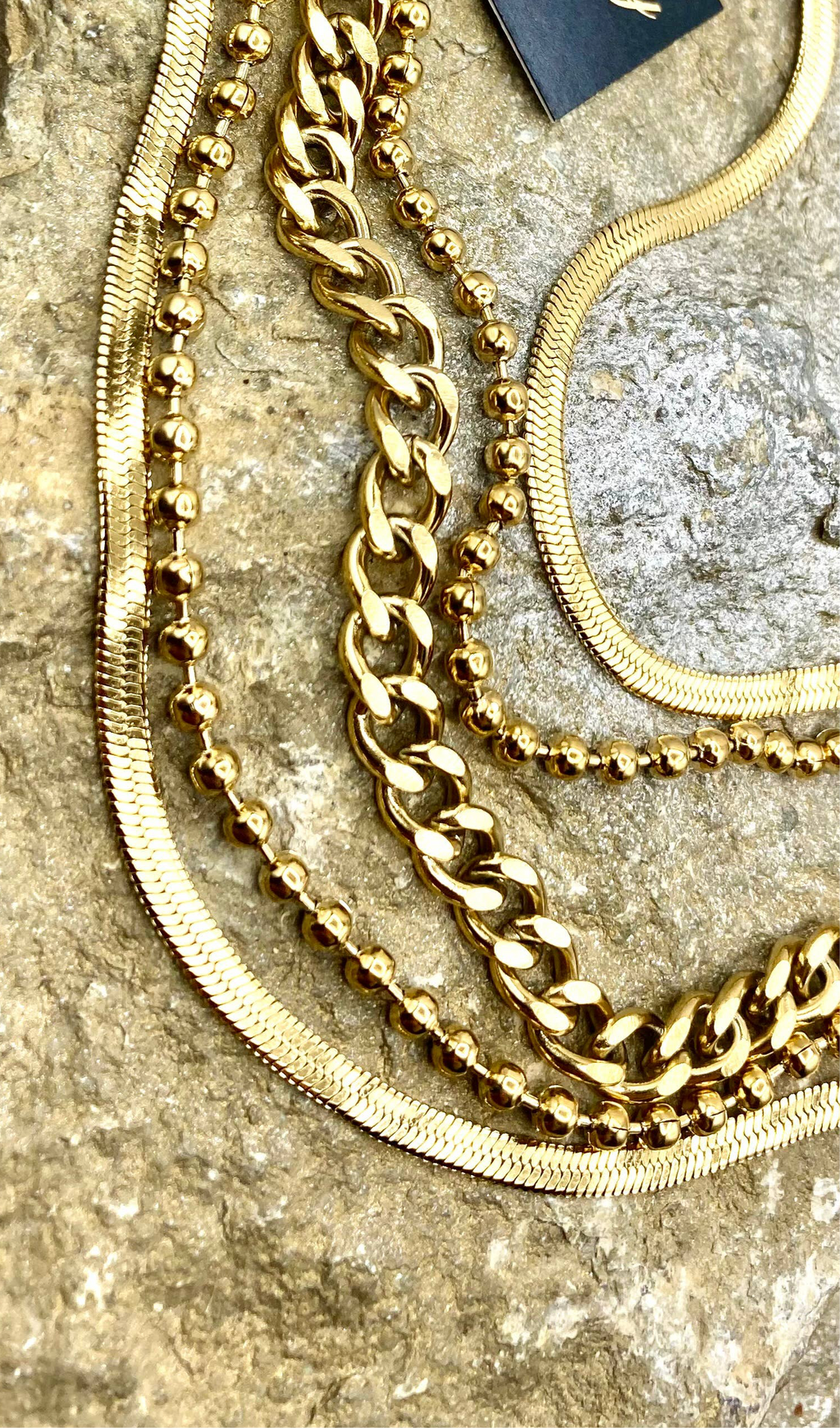 Gold Stainless Steel Multi-Strand Bracelet