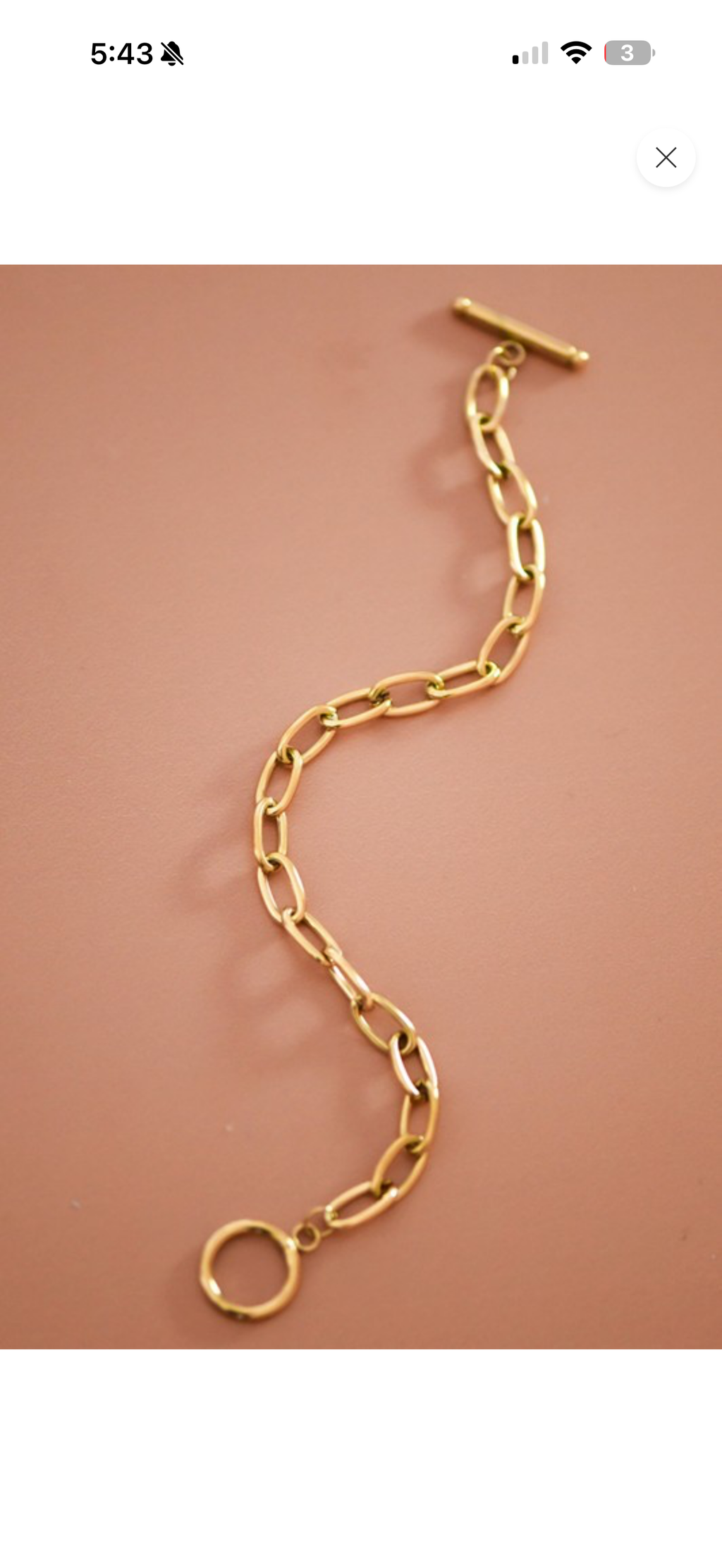 Bold Luxe Paperclip Gold Bracelet – 18K Gold Plated Toggle Statement Piece