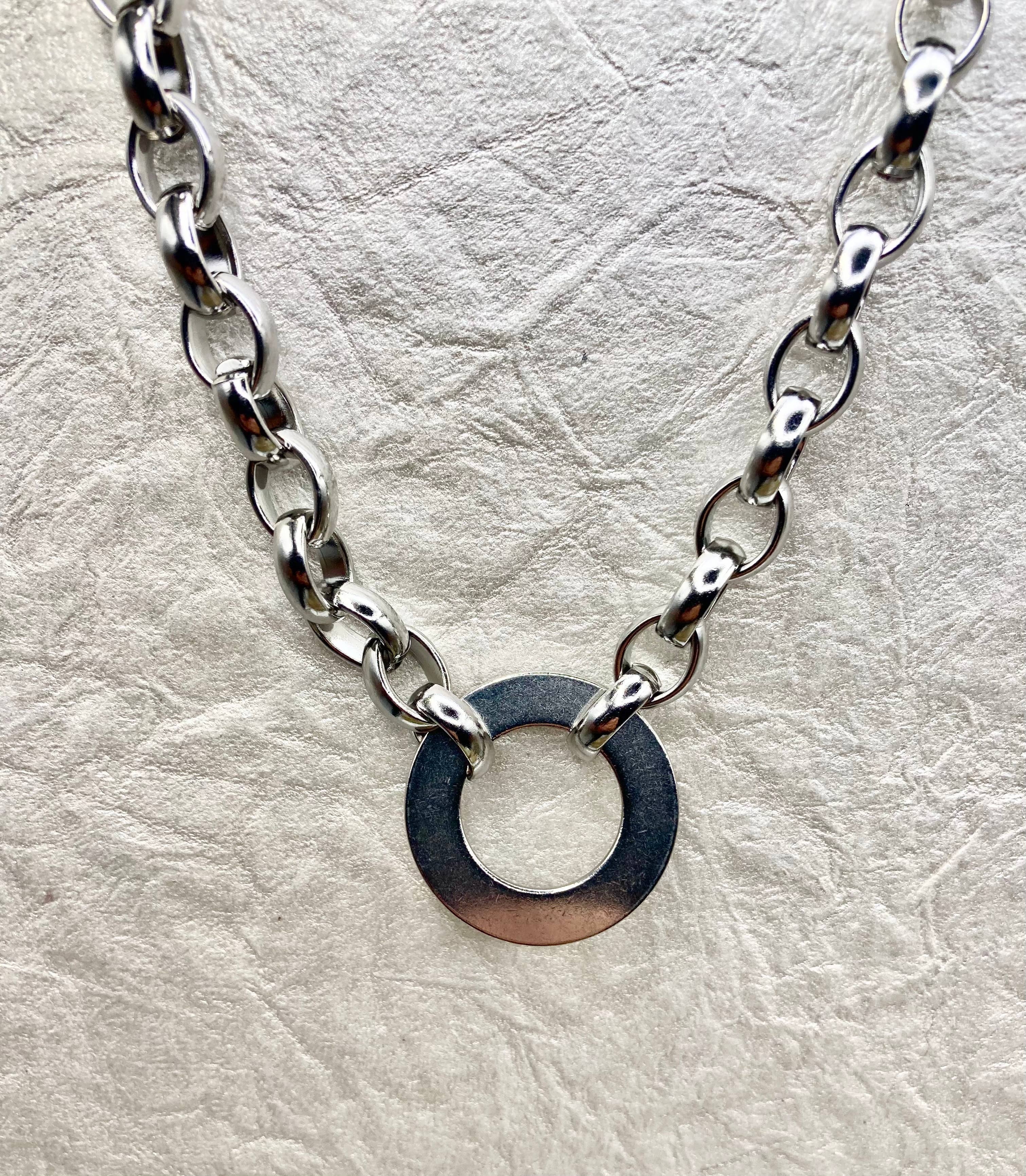 Chunky Silver Statement Necklace