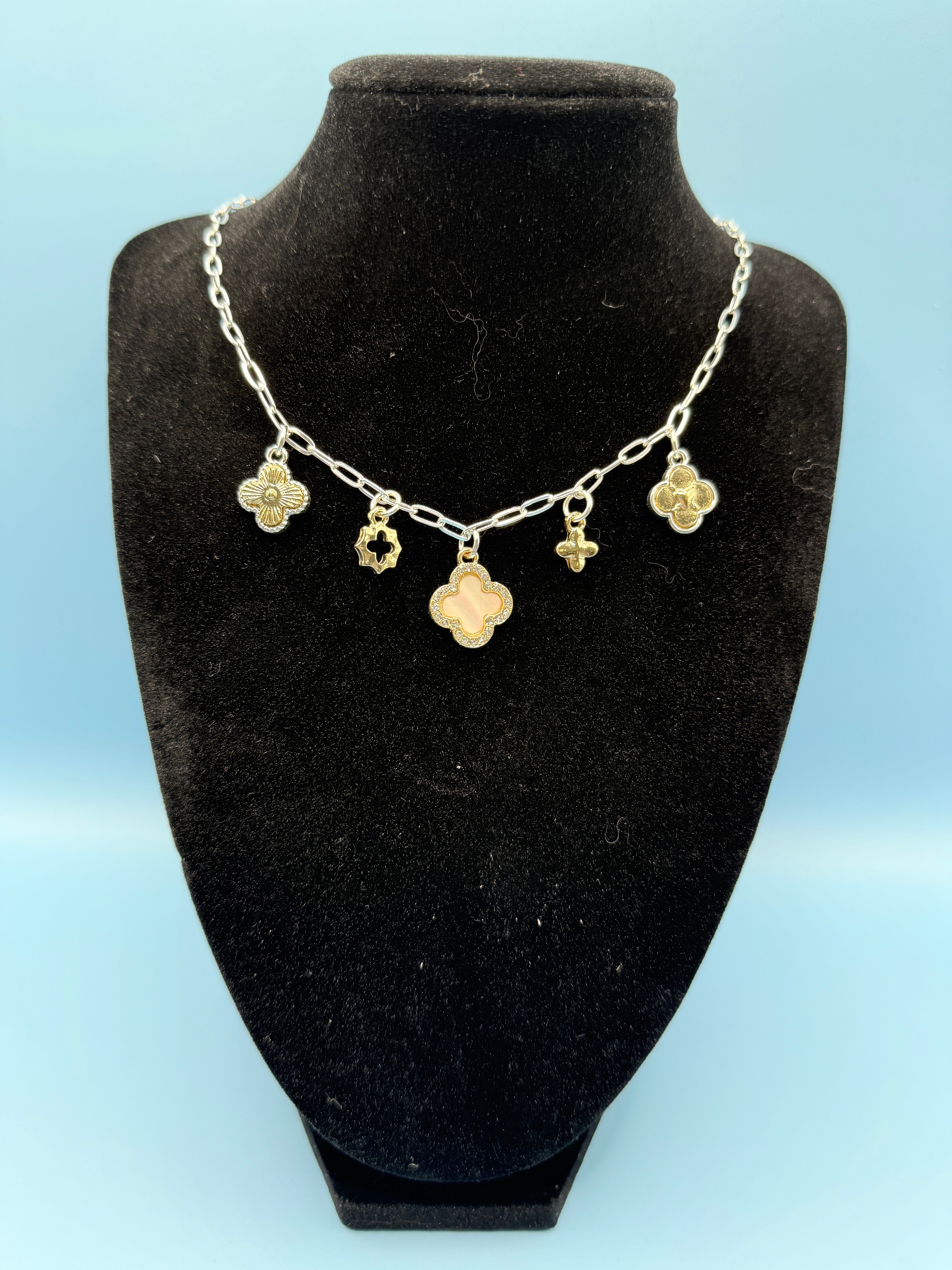 Clover Charm Chain Necklace