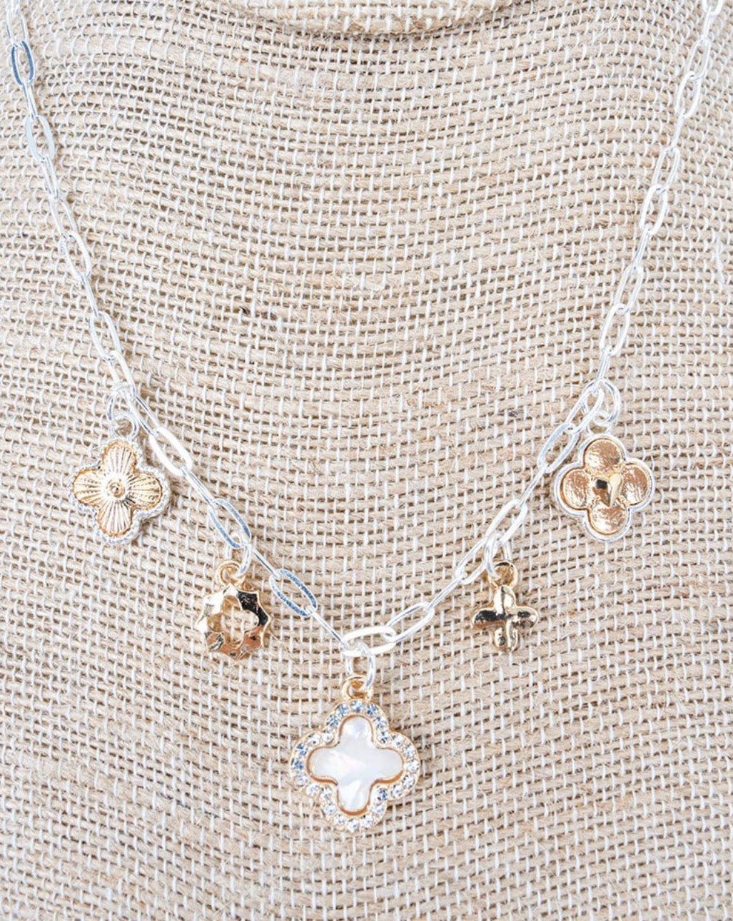 Clover Charm Chain Necklace