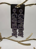 Gameday Beaded Statement Earrings – Long 4" Dangle