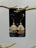 Handmade Triple-Tier Tassel Earrings — Desert Boho