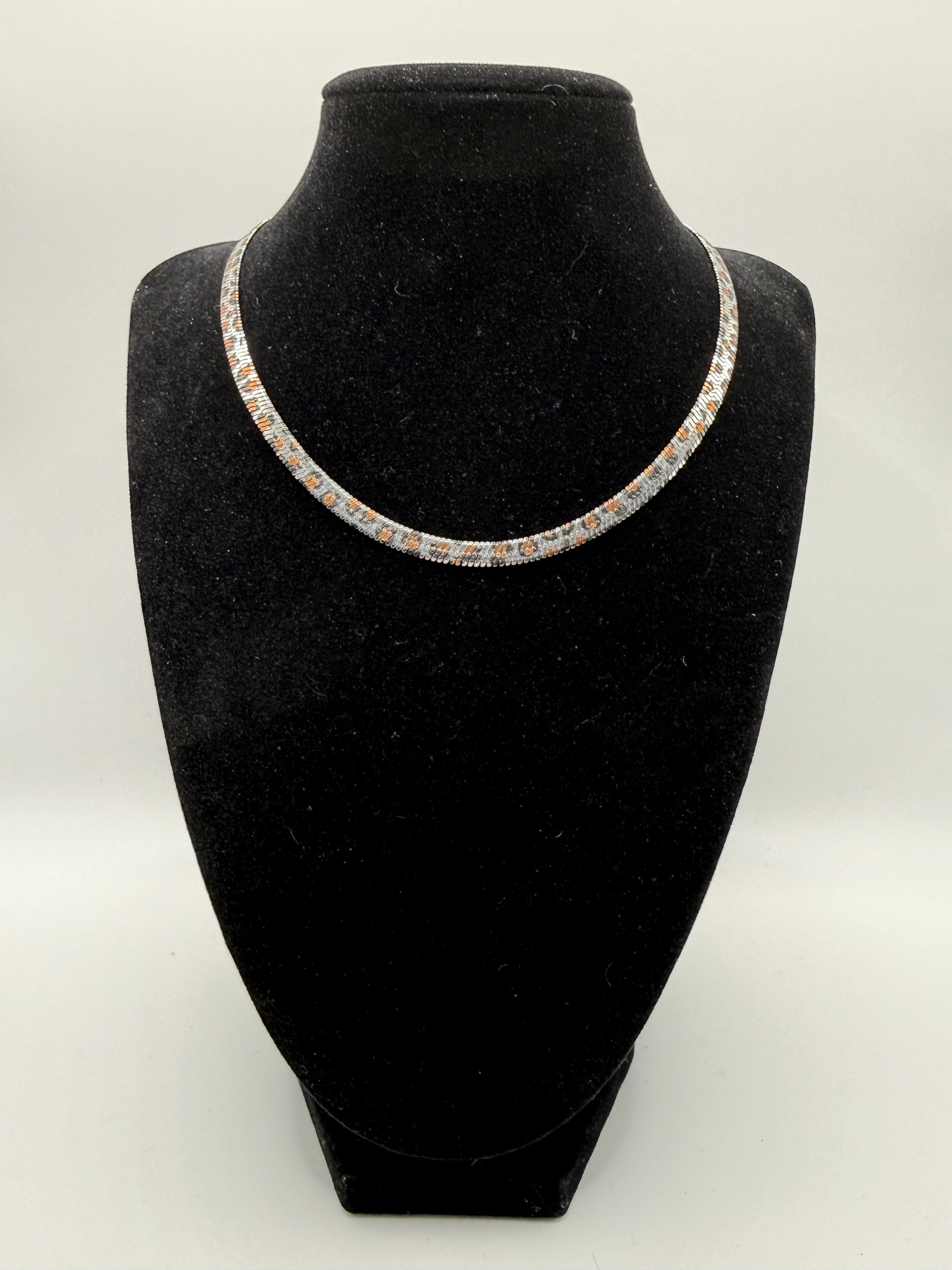 Leopard Print Chain Choker | Silver & Gold | Lightweight