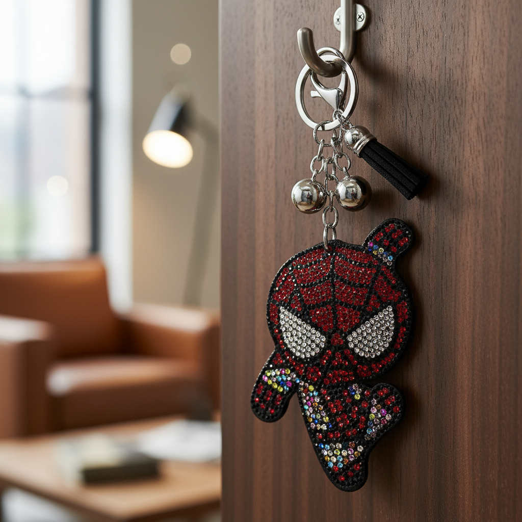 Rhinestone Character Bag Charms – Sparkly Keychain Accessories (Multiple Styles)