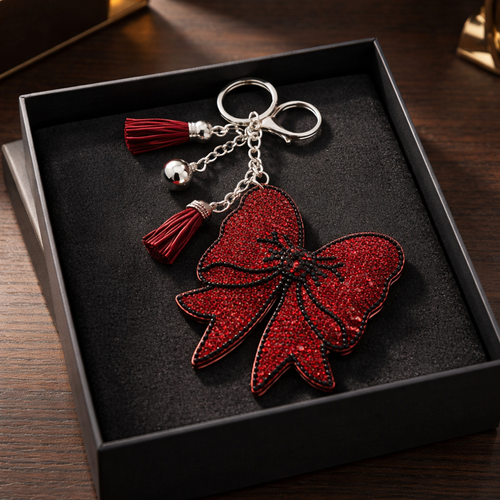 Rhinestone Character Bag Charms – Sparkly Keychain Accessories (Multiple Styles)