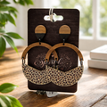 Handmade Wildwood Leopard Hoops