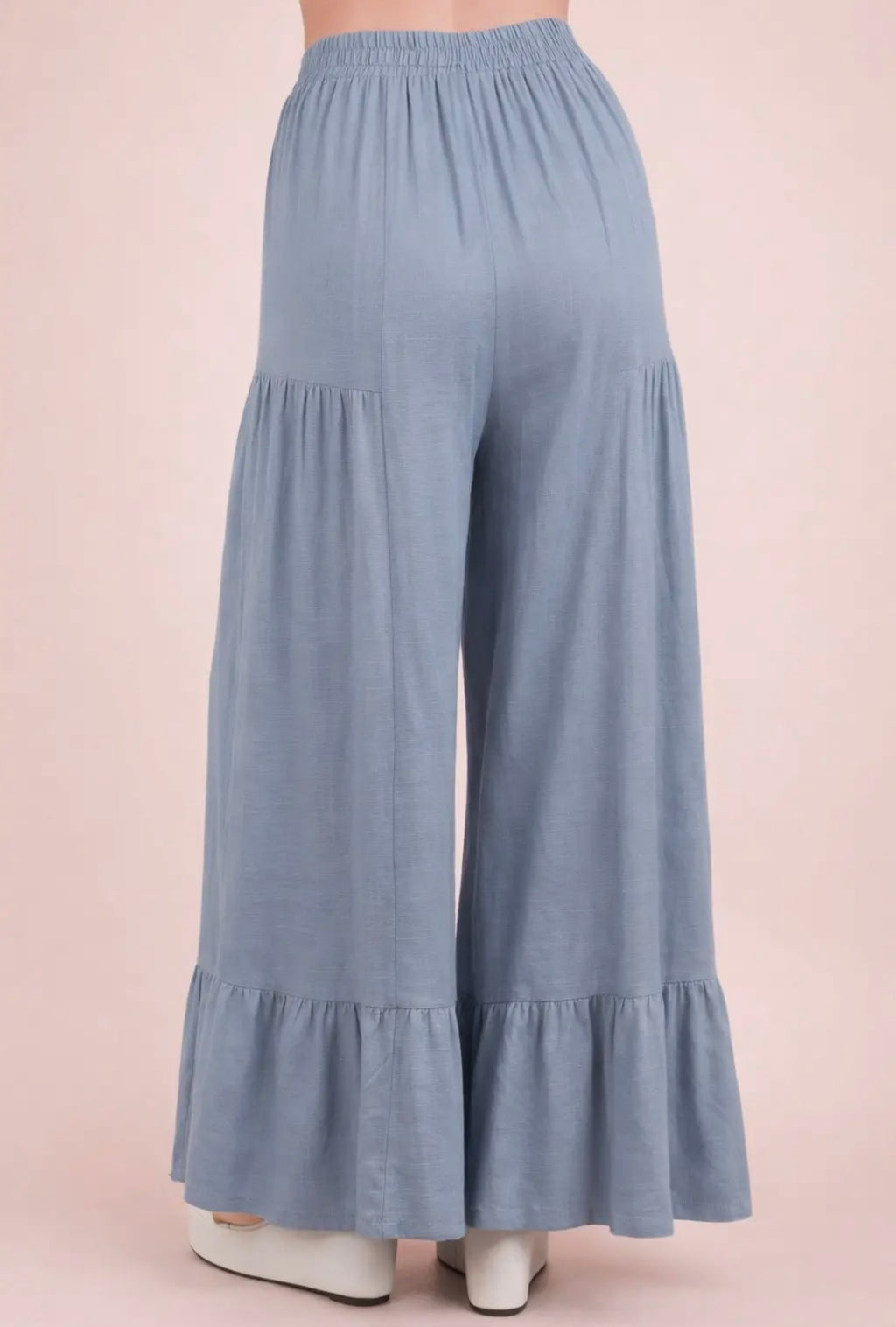 Palazzo Pants Sky Blue-Chartreuse