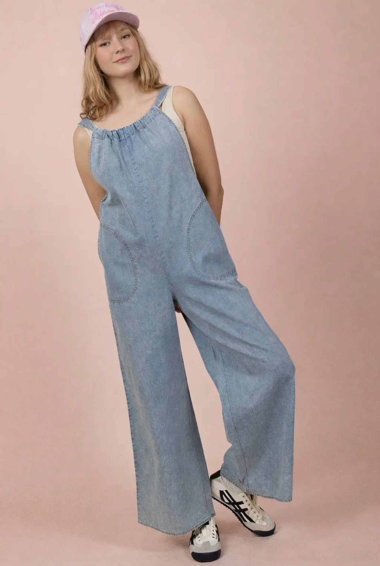 Washed Chambray casual jumpsuit
