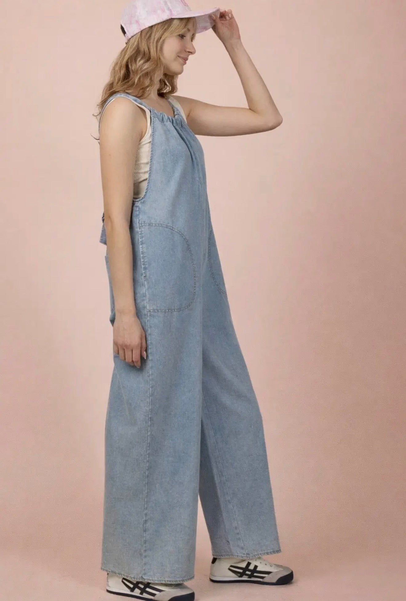 Washed Chambray casual jumpsuit