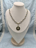 Handmade Midnight Bloom Medallion Necklace