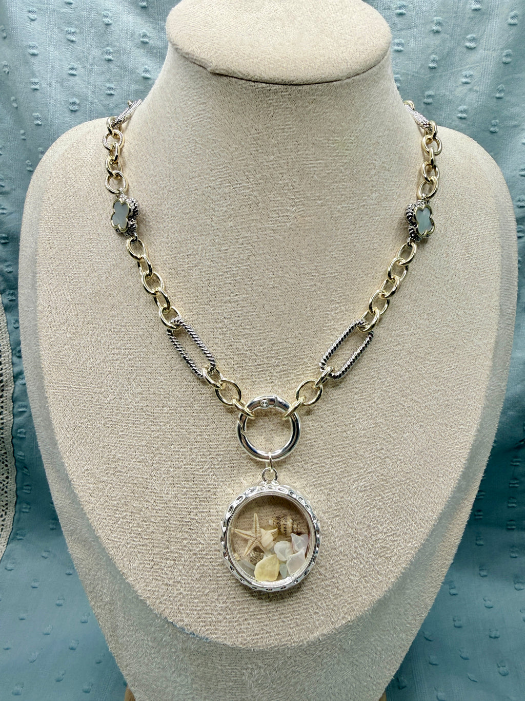 Handmade Coastal Keepsake Charm Necklace