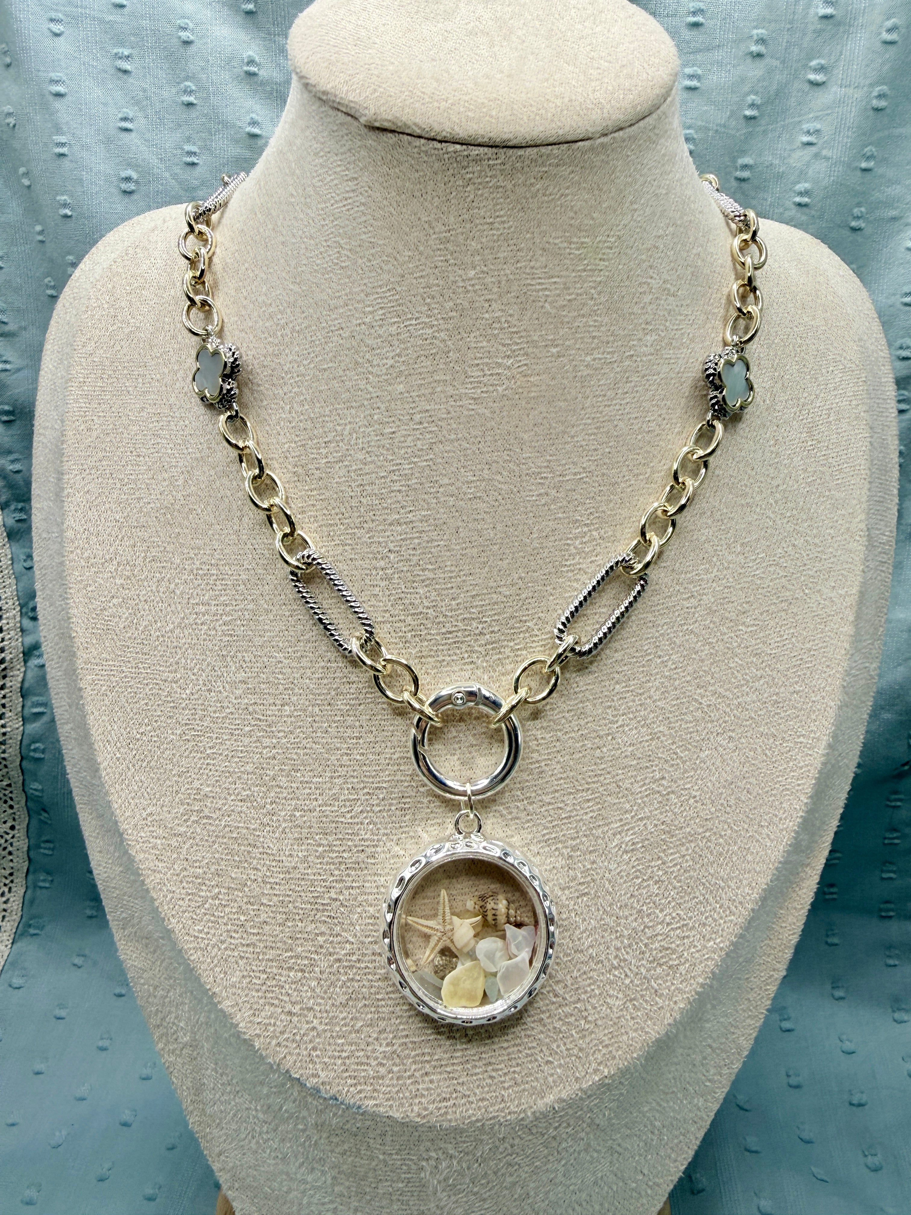 Handmade Coastal Keepsake Charm Necklace
