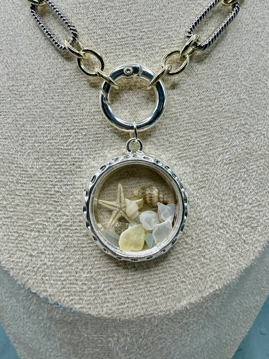 Handmade Coastal Keepsake Charm Necklace