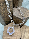 Handmade Moonlight Clover Statement Necklace