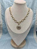 Handmade Golden Glow Medallion Necklace