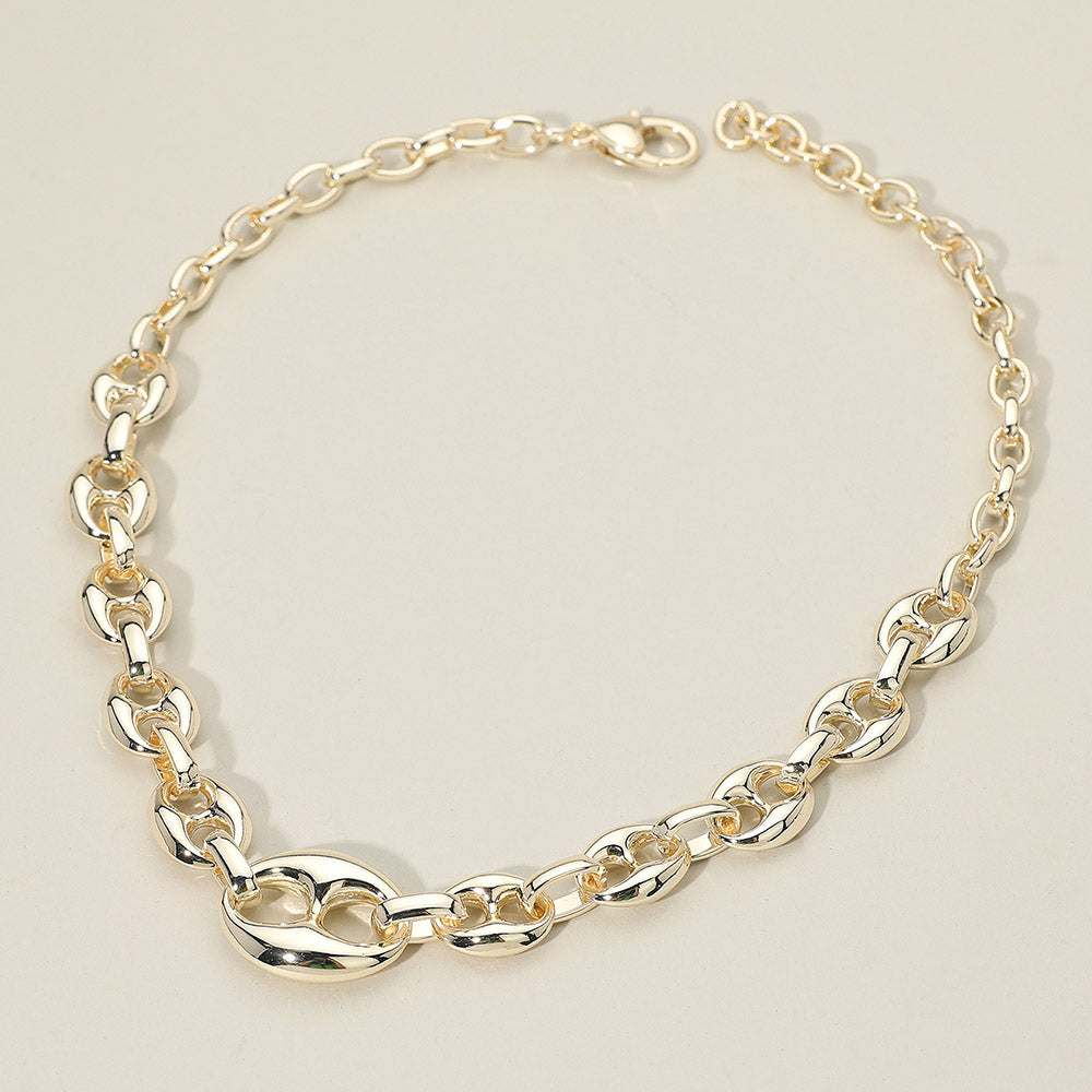 14K Gold Plated Mariner Link Chain Necklace
