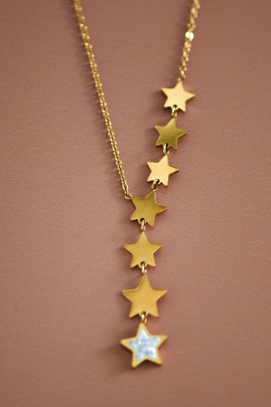 18K Gold Plated Waterproof Stainless Steel Chain Necklace - 6861