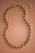 18K Gold Plated Waterproof Stainless Steel Chain Necklace - 7002