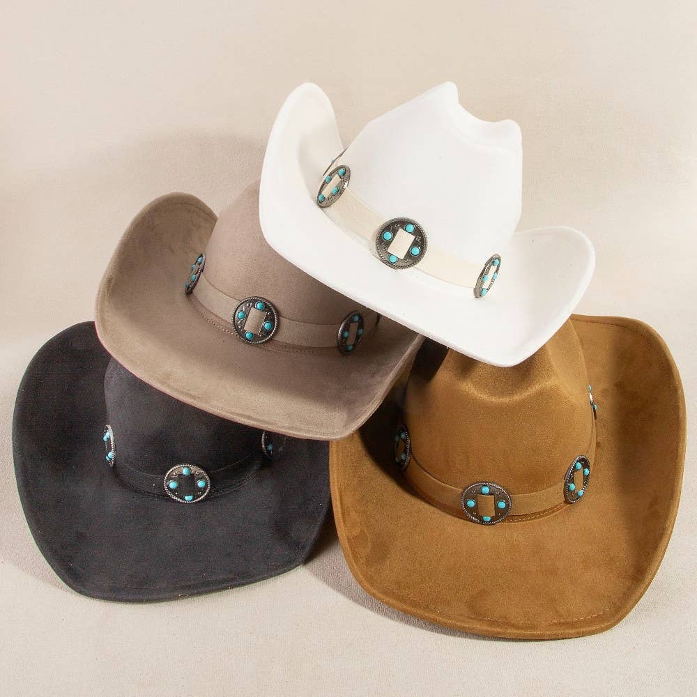 Western Concho Band Cowboy Hat